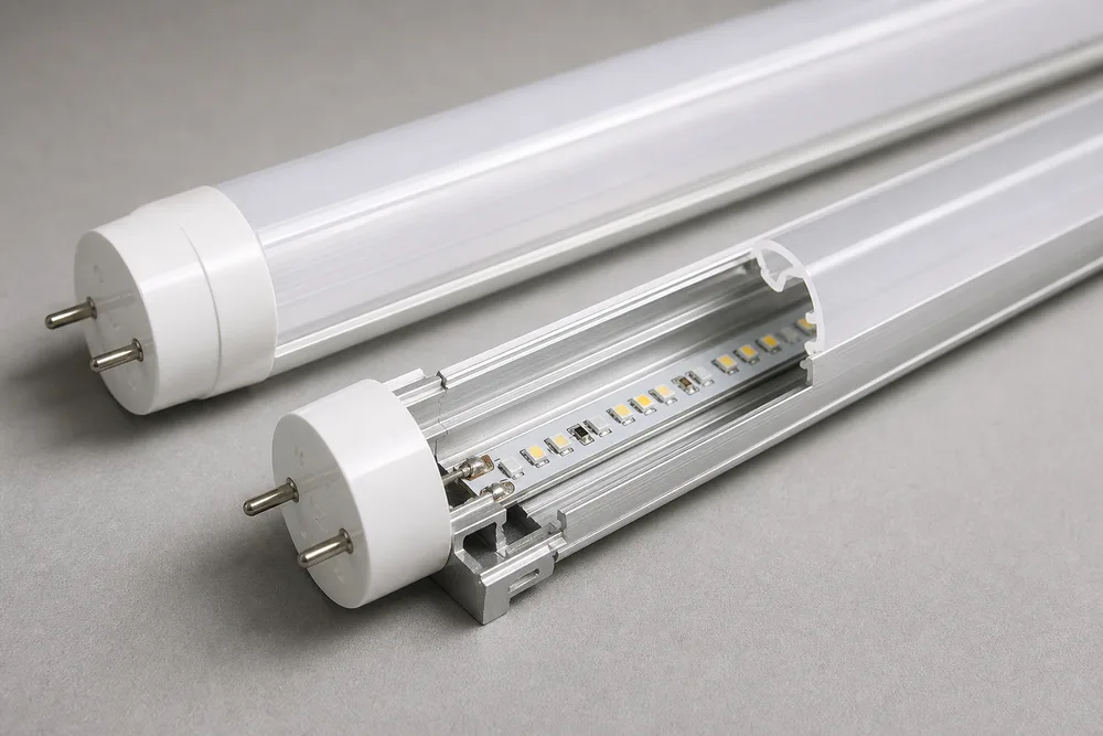 2026 LED T8 PC Zunanja cev in notranje aluminijasto ohišje za OEM in Private Label Tube-Light Montaža